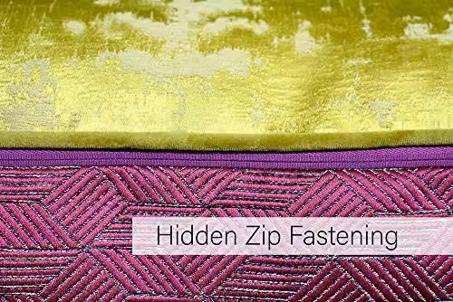Riva Paoletti Marylebone Square Jacquard Cushion in Yellow and Pink, W/D/H: 50 x 50 x 50 cm – 3