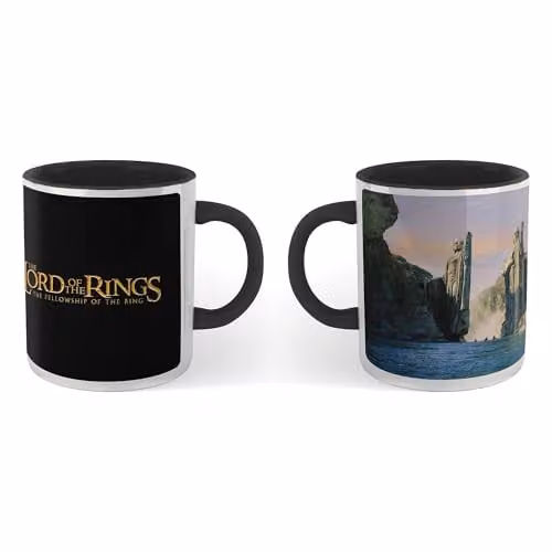 Zavvi Lord of the Rings Argonath Ceramic Mug in Black and Multicolour