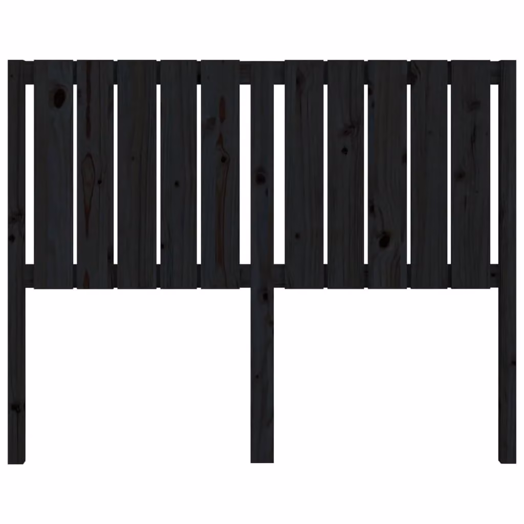 Berkfield Home Rustic Black Solid Pine Wood Bed Headboard W/D/H: 125.5 x 4 x 100 cm – 3