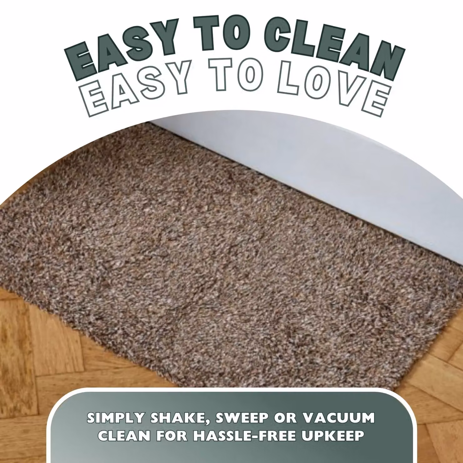Marco Paul Non Slip Absorbent Indoor Door Mat, Brown, W: 75 cm, D: 45 cm – 6