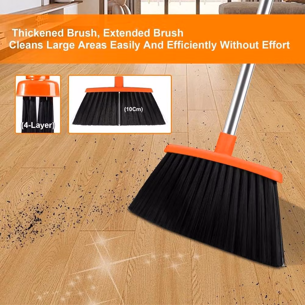 SPETLEK Long Handled Dustpan and Brush Set with Telescopic Handle in Grey – 4