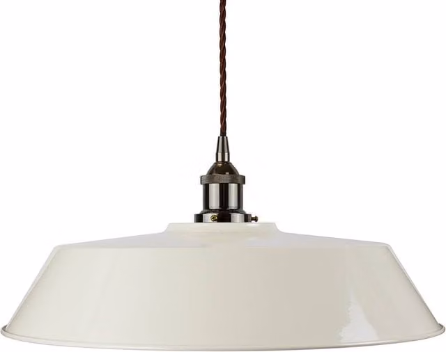 SE Home Chancery Large Pendant Light in White, Black and Brown Metal
