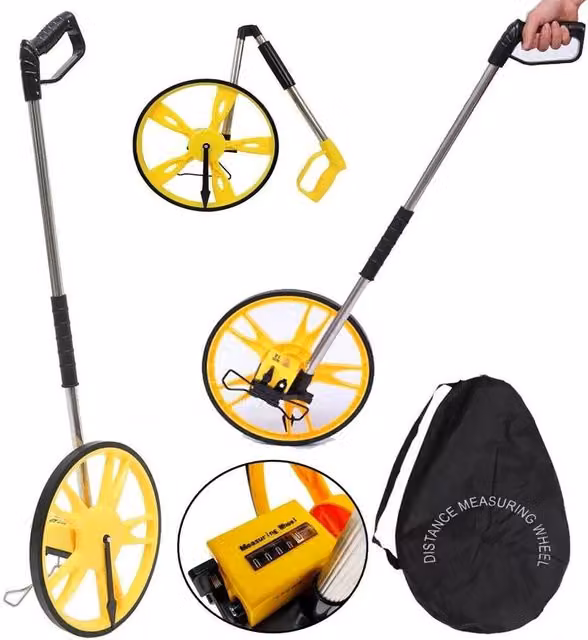 SPETLEK 10km Foldable Distance Measuring Wheel in Yellow – 1