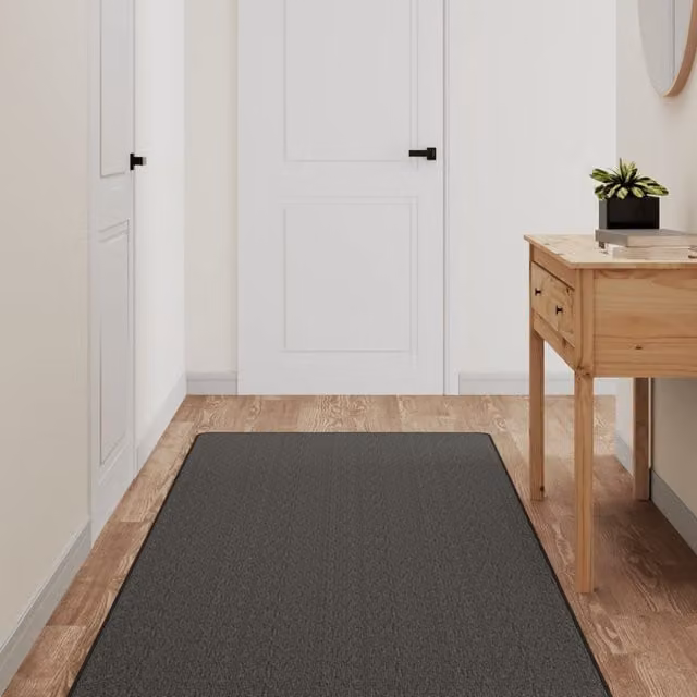 Berkfield Home Sisal Look Carpet Runner in Anthracite and Black, W: 80 cm x L: 400 cm – 1