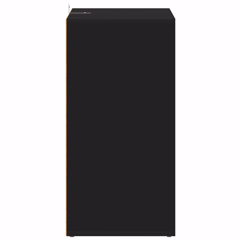 Berkfield Home Modern Black Shoe Cabinet with Internal Flat Shelves, W/D/H: 60 x 35 x 70 cm – 4