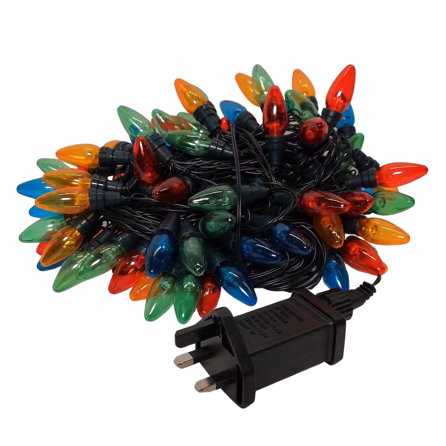 Samuel Alexander Multi-Coloured LED Large Festoon Bulb Christmas String Lights, 12m – 2
