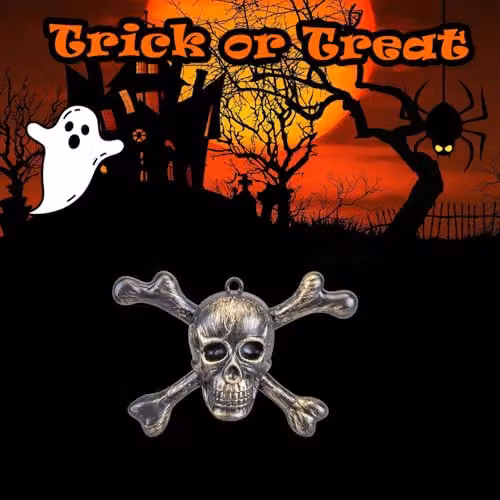 VFM e-Store Gold Skull and Crossbones Halloween Wall Decorations – 5