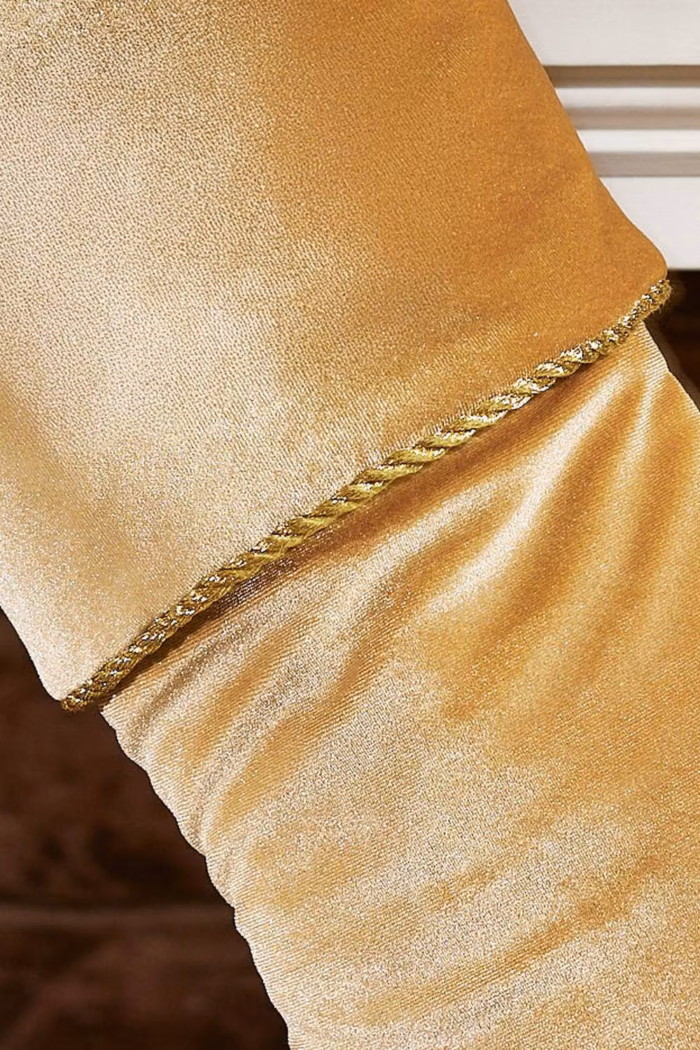 Dibor Knightsbridge Luxury Gold Velvet Christmas Stocking, Medium – 2