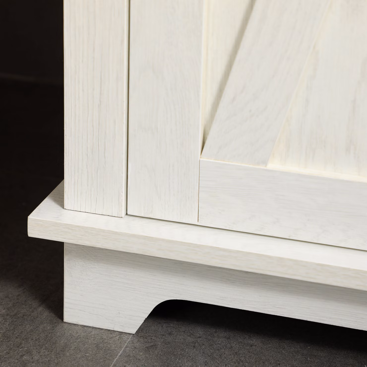Kleankin Tall White Bathroom Storage Cabinet with Hinged Doors and Internal Shelves, W/D/H: 39.5 x 30 x 160 cm – 4