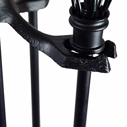 Fire Vida Darton 5-Piece Metal Companion Set with Cage Handle in Black – 3