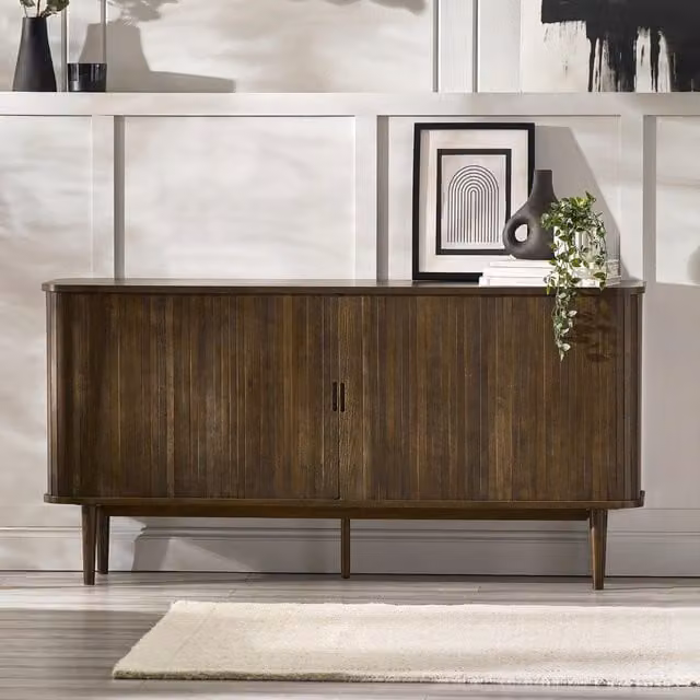 Julian Bowen Arya Mid-Century Oak Sideboard in Brown