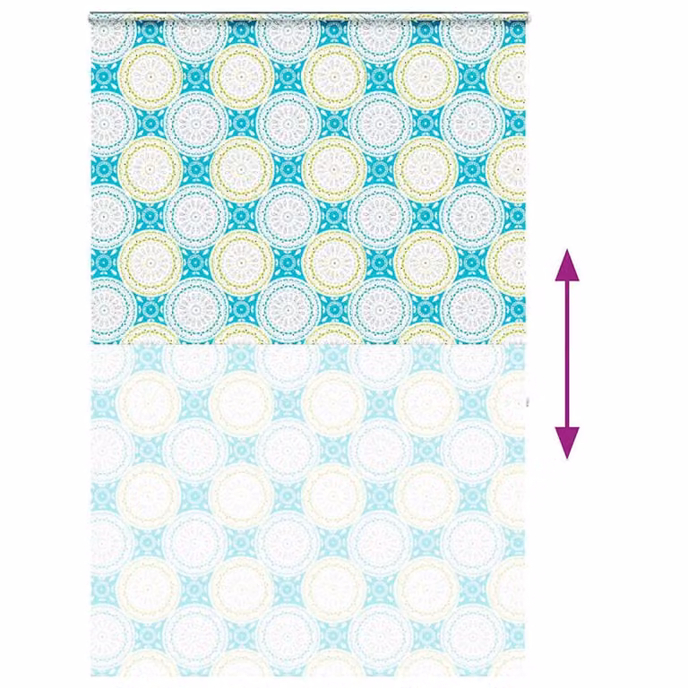 Berkfield Home Multicolour Shower Roller Blind with Cassette W: 150 cm, H: 240 cm