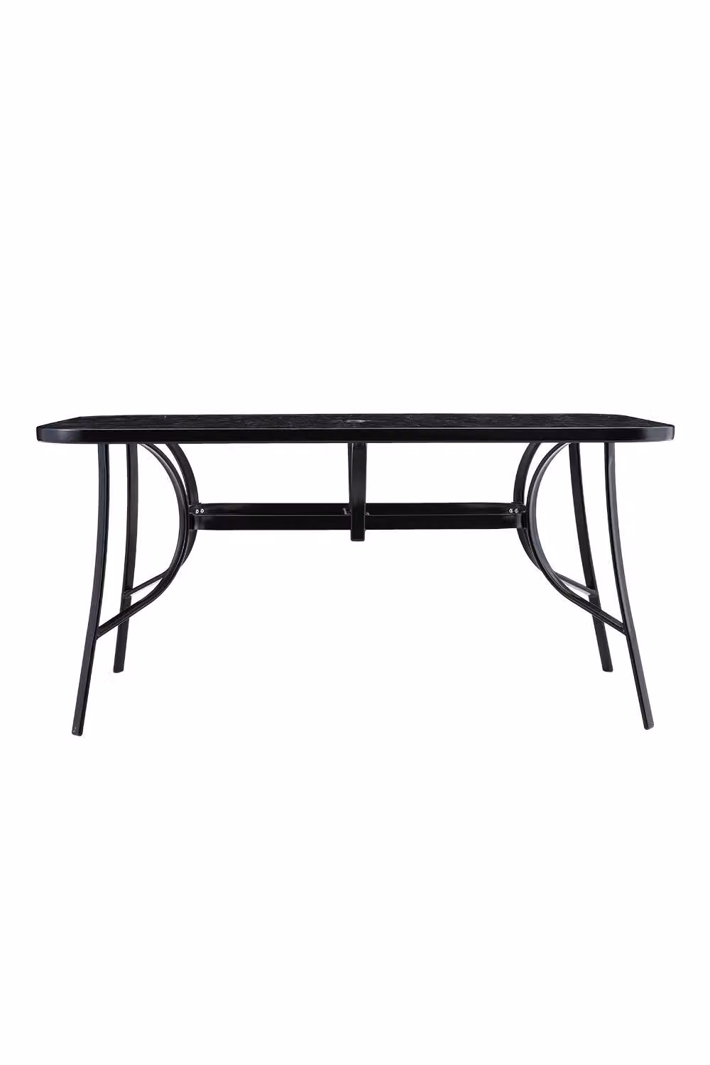 Living and Home Garden Rectangular Tempered Glass Marble Coffee Table in Black – 2