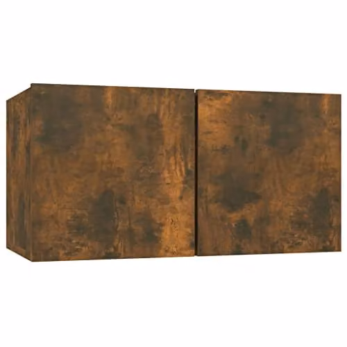 vidaXL Wall-Mounted Hanging TV Cabinet in Brown, W/D/H: 60 x 30 x 30 cm – 1