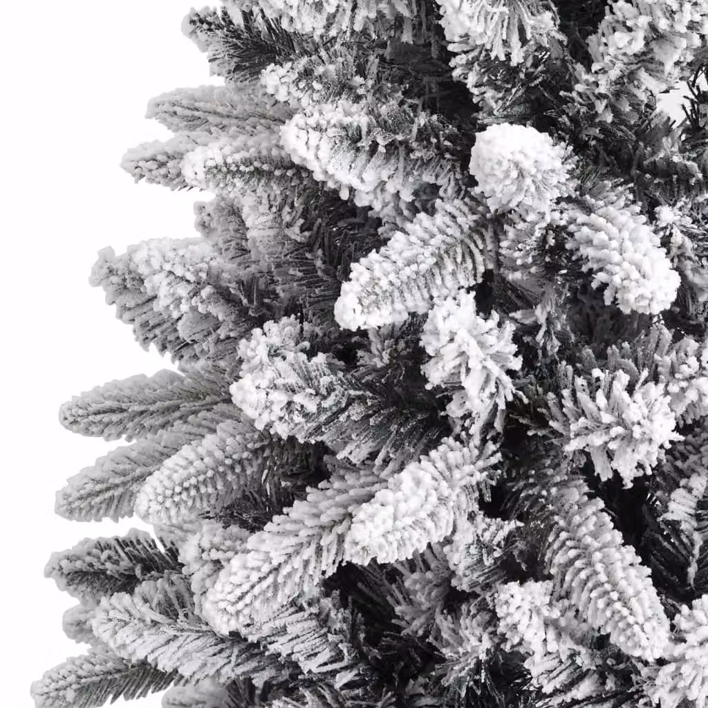 Berkfield Home Artificial Flocked Snow Christmas Tree in White, Height: 120 cm – 4