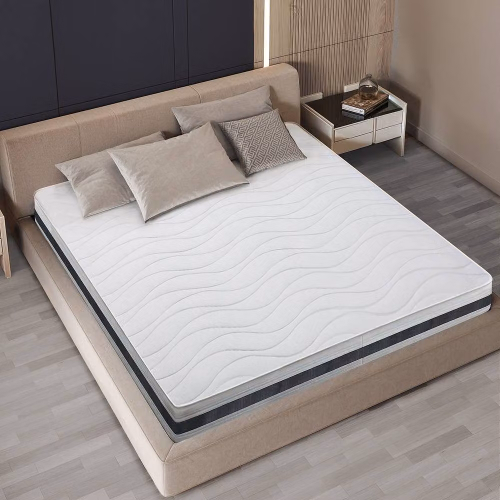 White Stone Hypoallergenic Waterfoam Mattress in White, W/D/H: 130 x 190 x 16 cm – 2