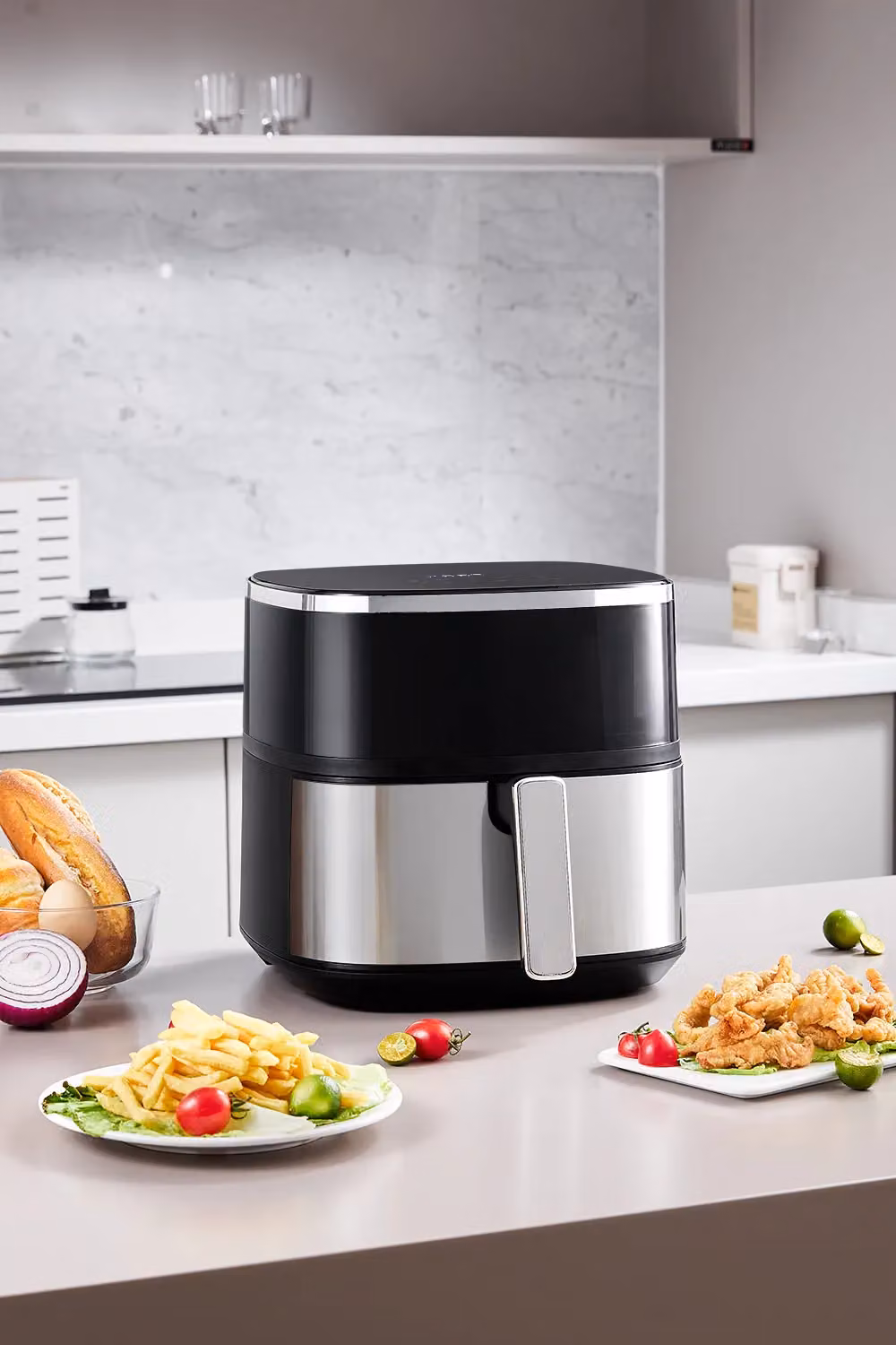 Living and Home 6L Visible Air Fryer Oven Roaster with Smart Touch Display and Timer in Black – 2