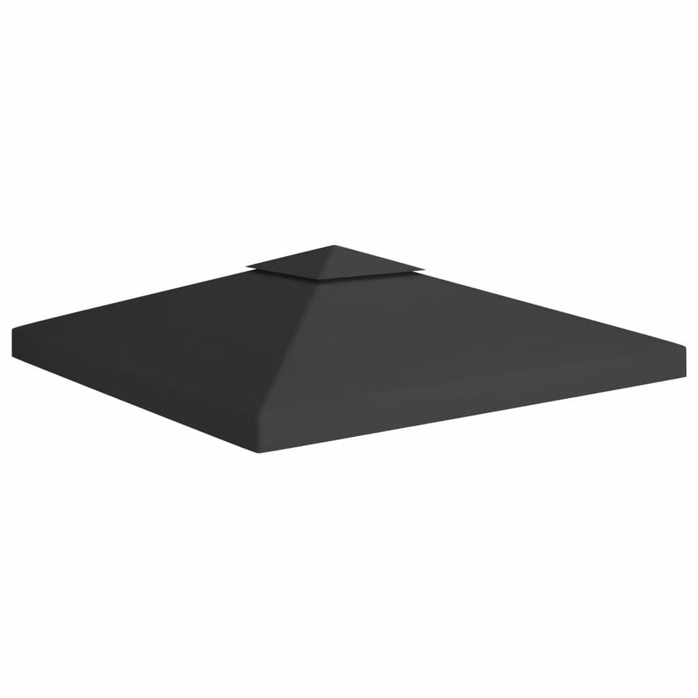 Berkfield Home 2-Tier Gazebo Top Cover in Black Polyester/PVC – 2