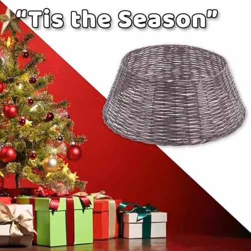 VFM e-Store Grey Round Christmas Tree Skirt, W/D: 70 x 70 cm – 5