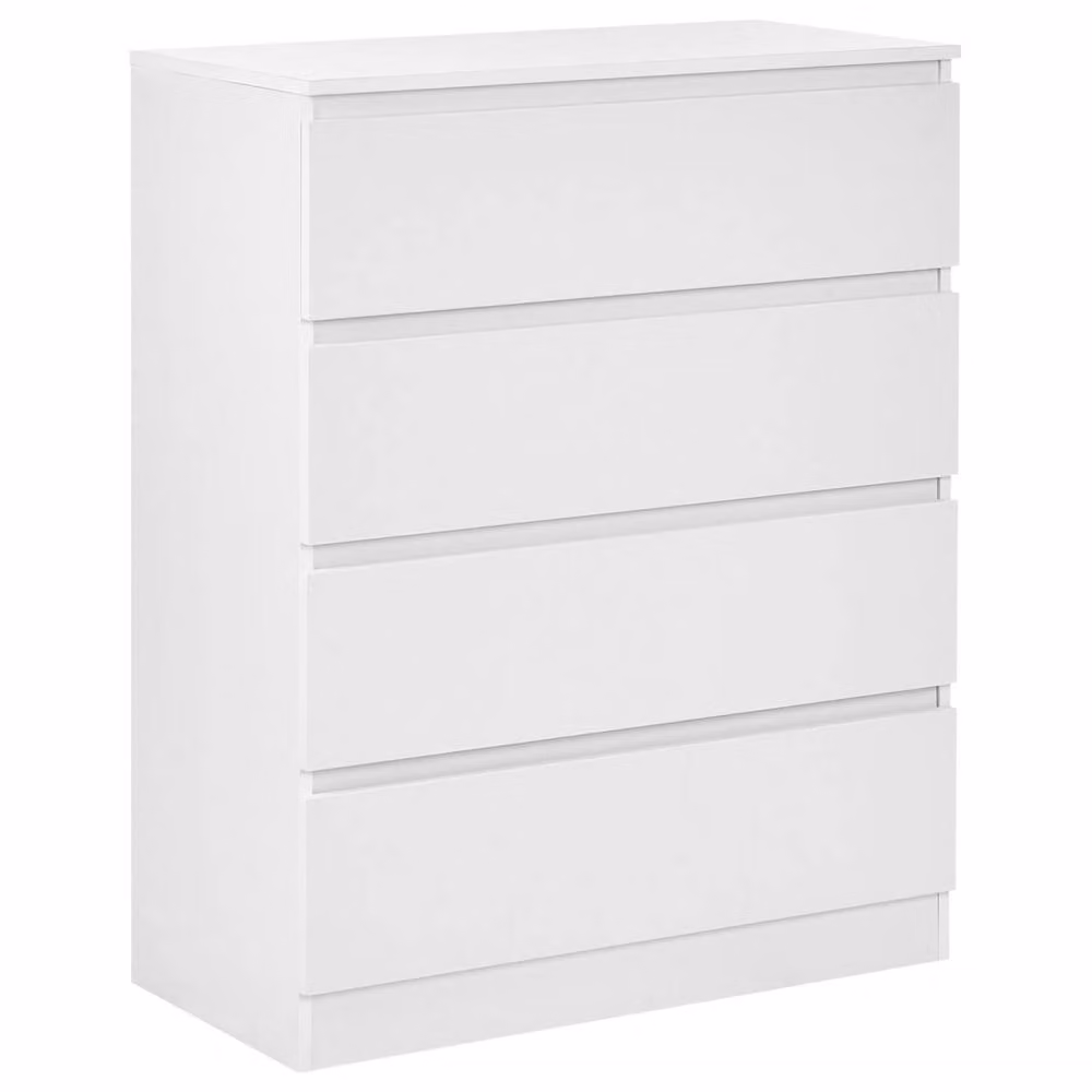 Wyld and Coco Scandinavian Design 4-Drawer Chest in White, W/H: 100 x 80 cm – 2