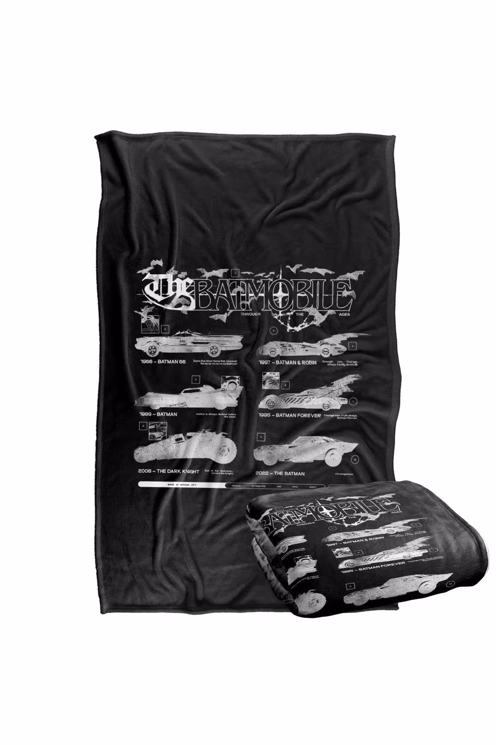 Warner Bros. Batman Batmobile Side Shots Super Soft Fleece Throw Blanket, Multicolour – 7