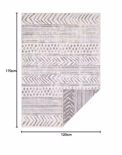 Hanse Home Biri Reversible Indoor and Outdoor Rug in Grey, W/D/H: 120 x 170 cm – 2