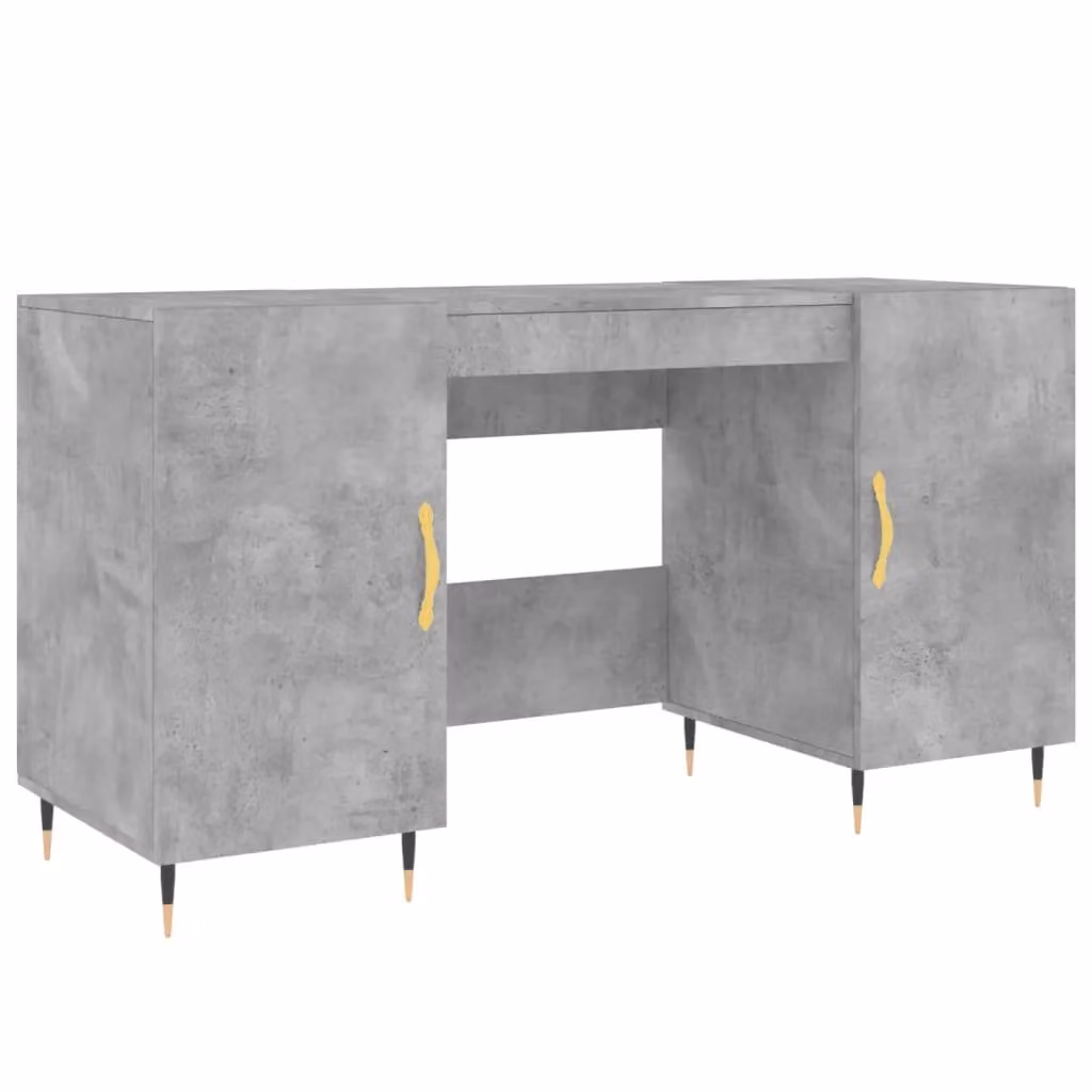 Berkfield Industrial Writing Desk in Grey, W/D/H: 140 x 50 x 75 cm – 2