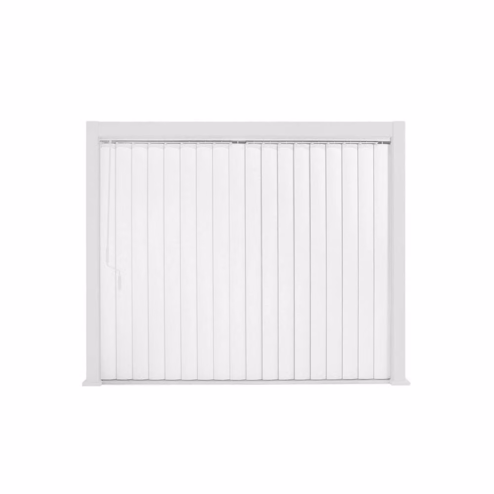 sweeek White Vertical Adjustable Aluminium Louver Panel, 3m, for Triomphe Pergola 3x3m V2 and 4x3m – 2