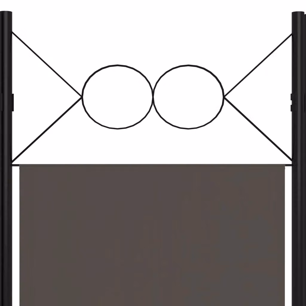 Berkfield Home 3-Panel Geometric Room Divider in Anthracite and Black, W/H: 120 x 180 cm – 4