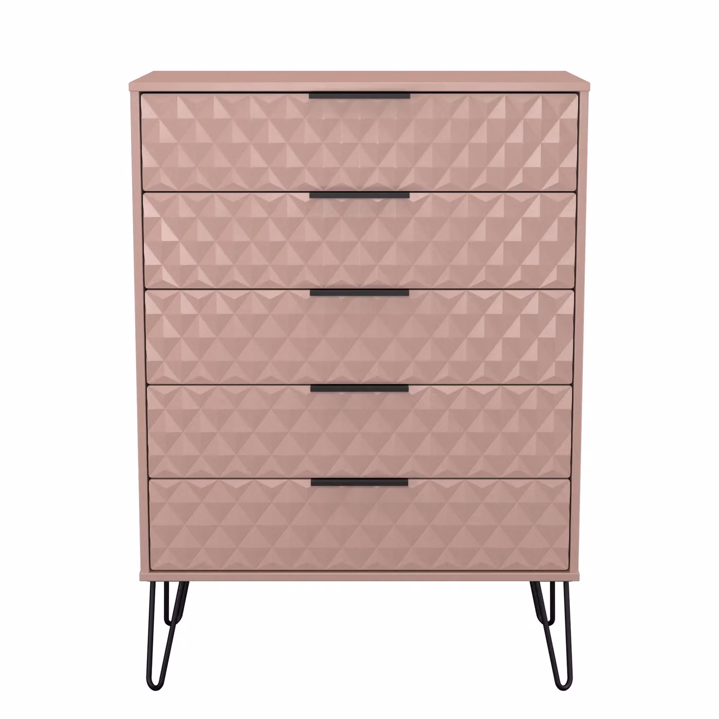 2 U Islay 5 Drawer Chest in Dusty Pink and Black – 2