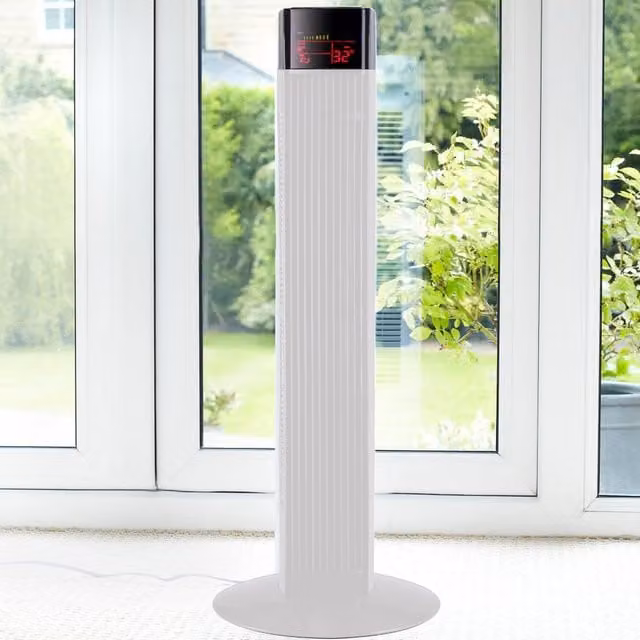 Neo White Tower Fan with Remote Control and Oscillation