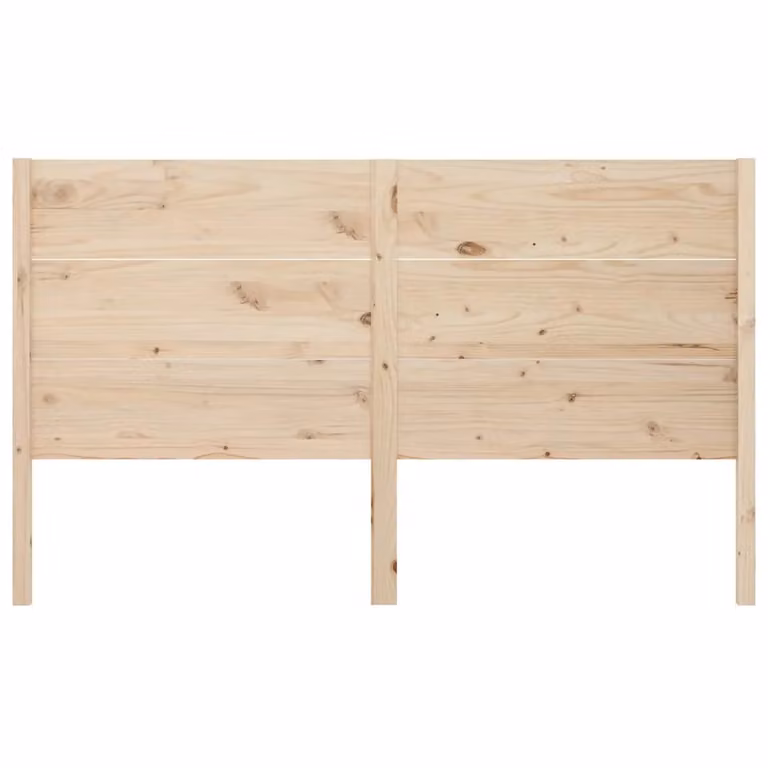 Berkfield Home Rustic Solid Wood Pine Headboard in Brown, W/D/H: 206 x 4 x 100 cm