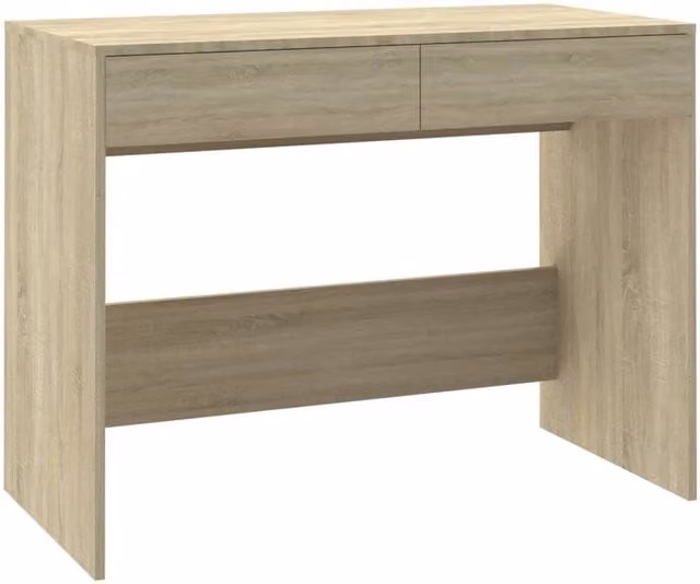 Berkfield Home Sonoma Oak Writing Desk in Beige, W/D/H: 101 x 50 x 76.5 cm – 1