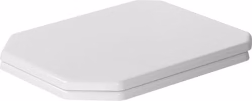 Duravit Series 1930 Soft Close Toilet Seat in White with Urea Thermoset Lid and Stainless Steel Hinges