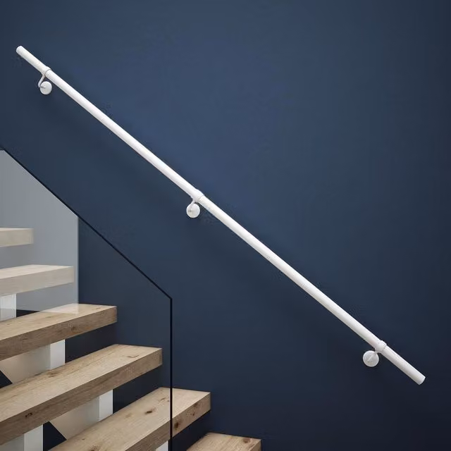 Rothley Matt White Stair Hand Rail Kit 2.4m