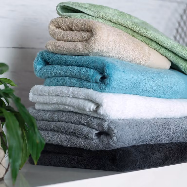 Allure Bath Fashions Pack of 2 Bamboo Cotton Terry Bath Towels, Sand, W: 70 cm, L: 125 cm