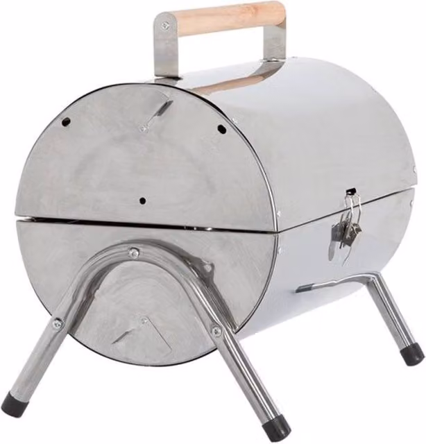 Kelvenix Silver Stainless Steel Tabletop Charcoal Barbecue Grill – 1
