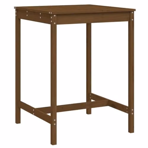 vidaXL Square Garden Table in Honey Brown Solid Pine, W/D/H: 82.5 x 82.5 x 110 cm