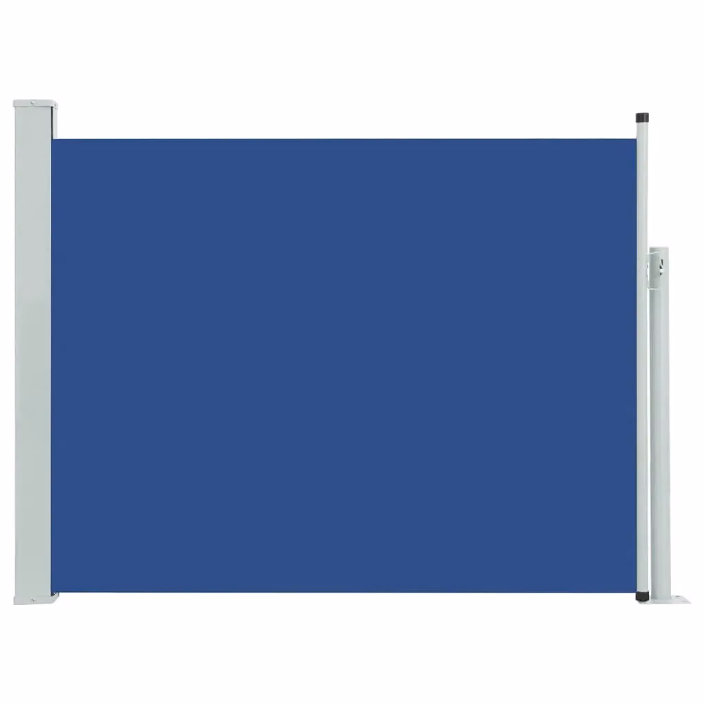 Berkfield Home Blue Retractable Side Awning with Polyester Fabric and Steel Frame, W: 140 cm, L: 500 cm – 2