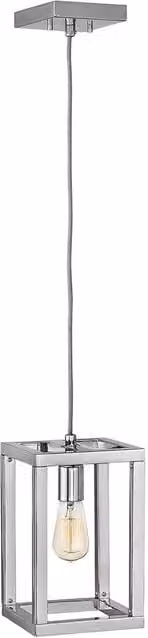 Hinkley Fredrick Ramond Ensemble 1 Light Pendant in Polished Nickel and Grey