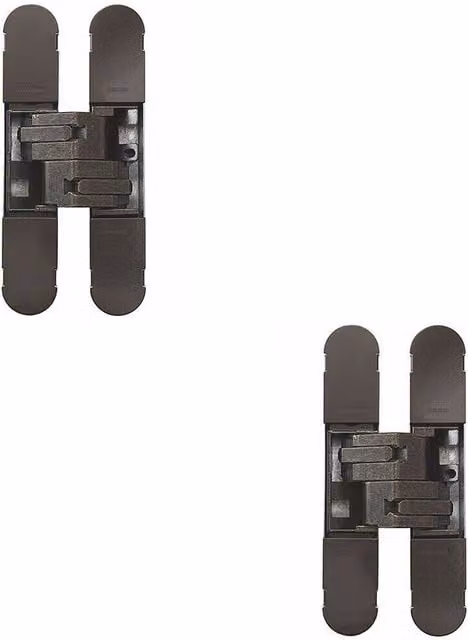 Loops 2x Bronze Plated Concealed Heavy Duty Hinges for Unrebated Doors, 130 x 30 mm – 1