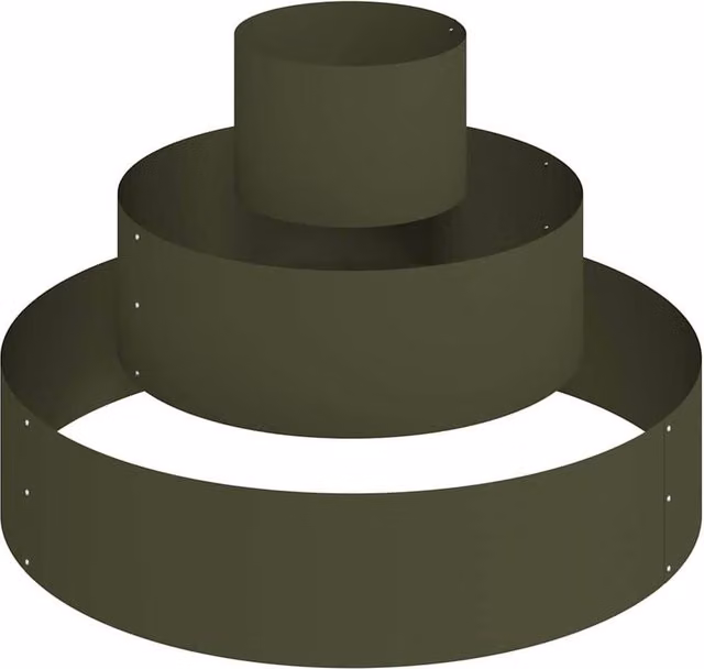 Berkfield Home Modular Metal Planter Tub in Olive Green, Diameter: 90 cm – 1