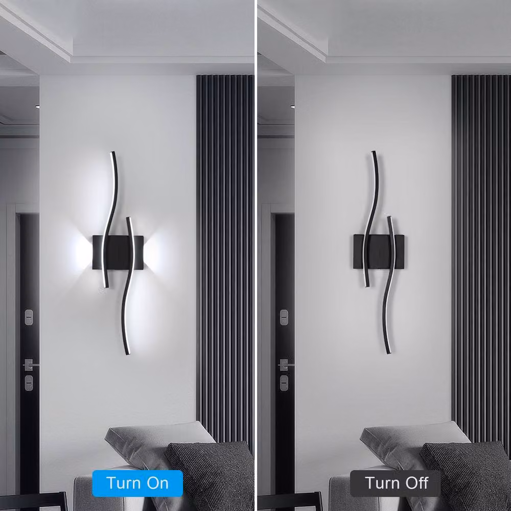 COMELY Modern Black LED Indoor Wall Lights with Acrylic and Metal Finish – 5