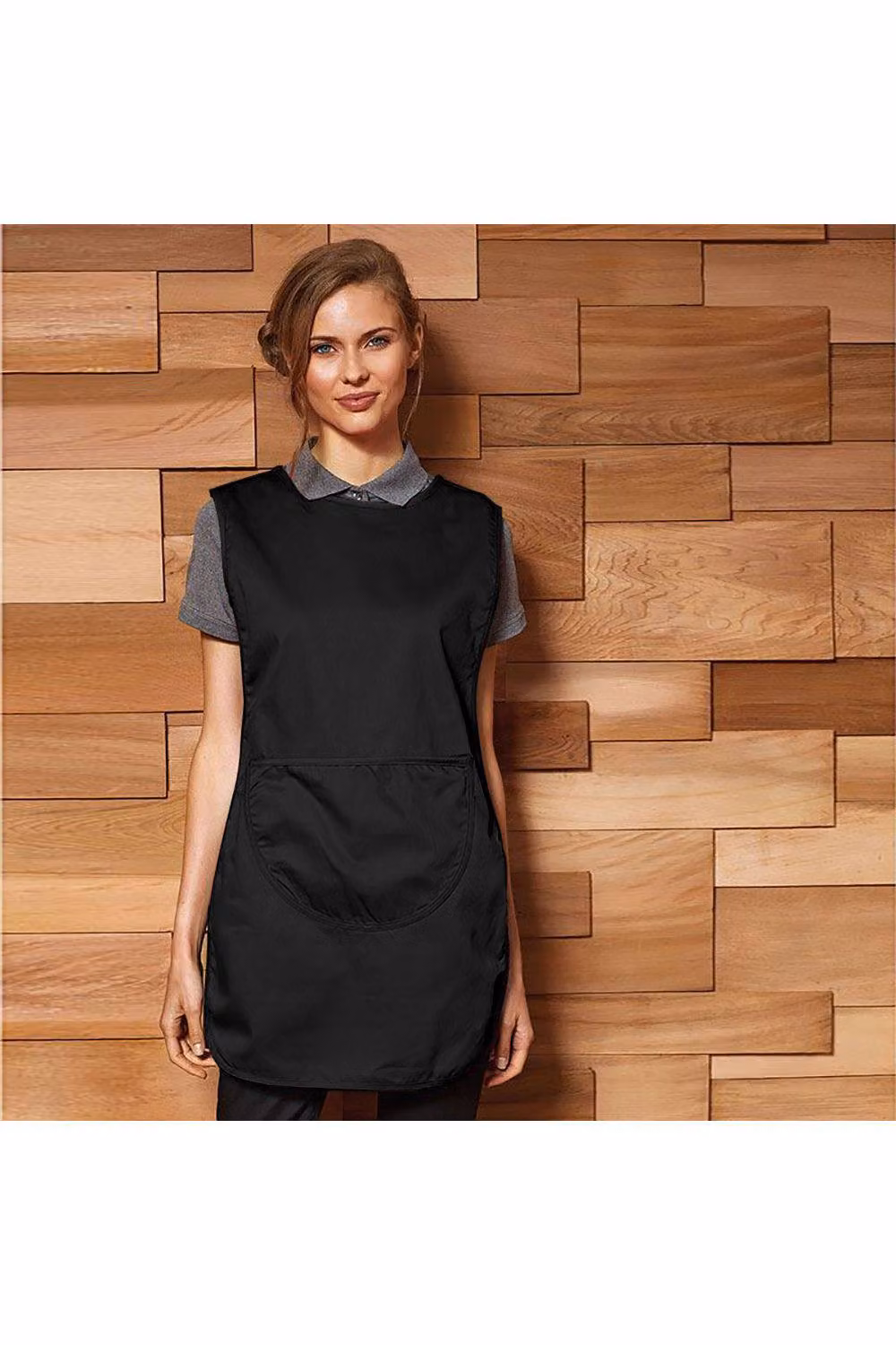 Premier Women's Pocket Tabard Workwear in Black, Size: Small – 2