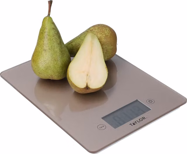 Taylor Pro Glass Digital Kitchen Scales, 5kg Capacity, Copper and Bronze