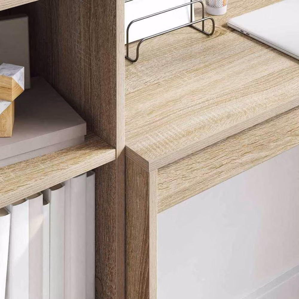 Berkfield Home Sonoma Oak Writing Desk in Light Tan, W/D/H: 100 x 40 x 76 cm – 3