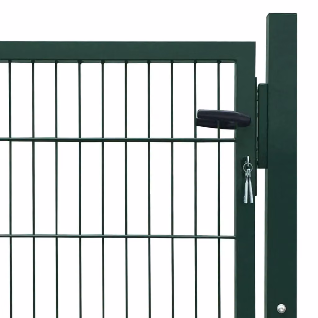 Berkfield Home Green Steel Swing Fence Gate W: 105 cm, H: 150 cm – 3