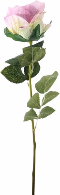 Kingsbury Gifts Single Stem Silk Garden Rose in Purple, Height: 35 cm