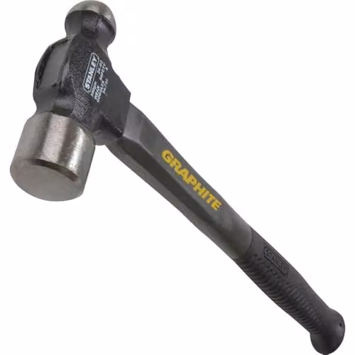Stanley Ball Pein Hammer with Fibreglass Handle in Black and Grey, 680g