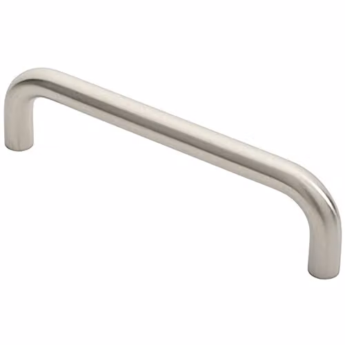 Loops Round D Bar Pull Handle in Brushed Satin Stainless Steel, Silver, 244 x 19 mm with 225 mm Fixing Centres